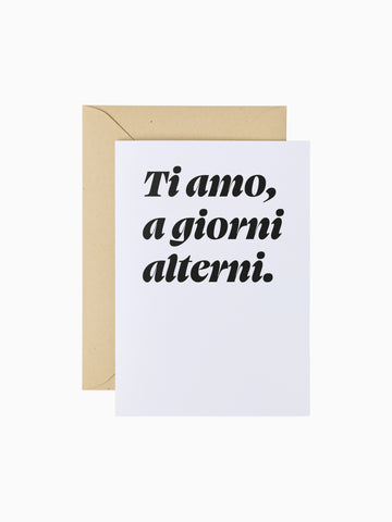 A giorni alterni | Biglietto d'auguri