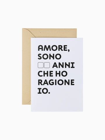 Ho ragione | Biglietto d'auguri