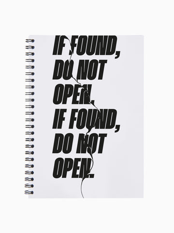 If Found Do Not Open | Quaderno A5