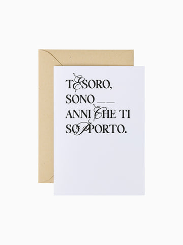 Ti sopporto | Biglietto d'auguri