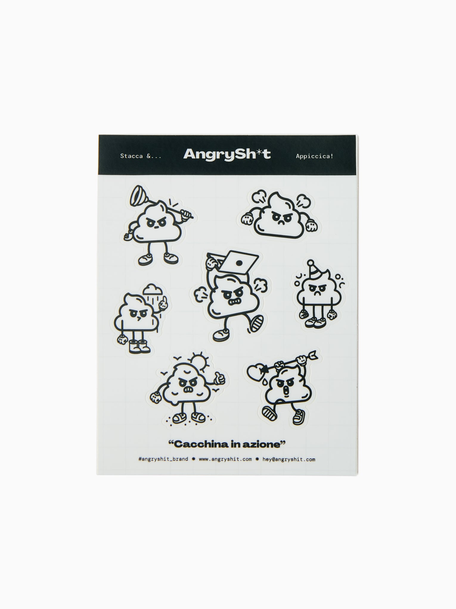 Cacchina in azione | Sticker sheet